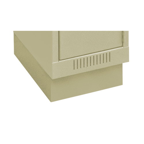 Clean Line Economy Lockers Recessed Base, 1 Banks, 4" H x 12" W x 18" D, Beige, Steel Checker Industrial Ltd.