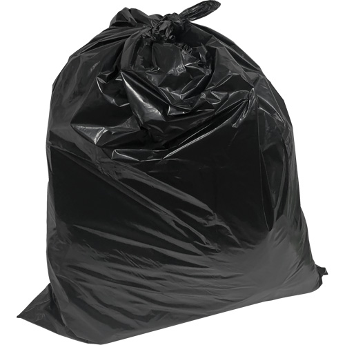 Contractor Garbage Bags, 2X Strong, 35" W x 50" L, 1.9 mils, Black, 194 L (44 Gal.) Capacity Checker Industrial Ltd.