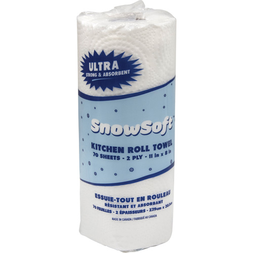 Snow Soft Premium Kitchen Towels, 2 Ply, 70 Sheets/Roll, 8" W, 11" L Checker Industrial Ltd.