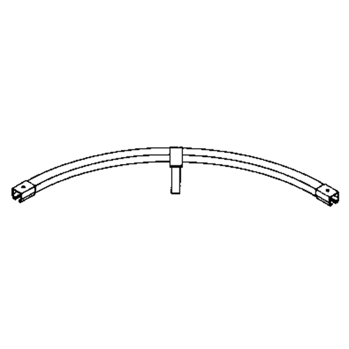 Floor Mounted 90° Curved Curtain Partition Track, 3' L Checker Industrial Ltd.