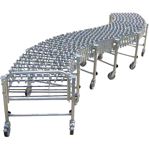 Expandable/Flexible Conveyors, 18" W x 8' 11" L, 226 lbs. per lin. ft. Capacity Checker Industrial Ltd.