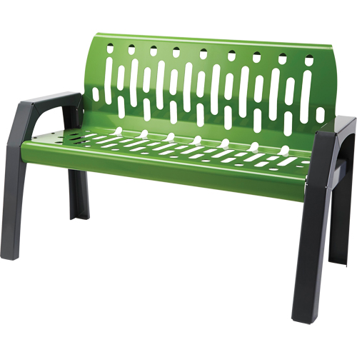 Stream Benches, Steel, 48" L x 48" W x 34" H, Green Checker Industrial Ltd.
