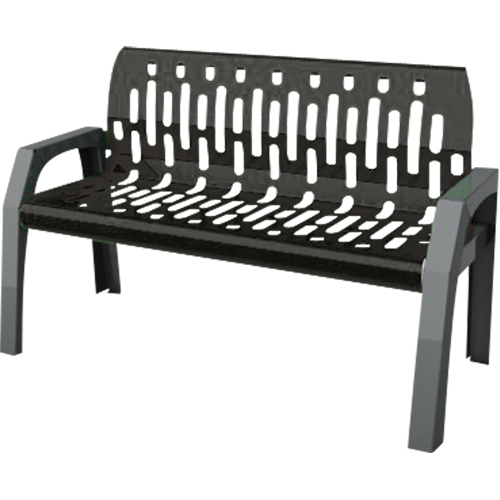 Stream Benches, Steel, 48" L x 25" W x 34" H, Black Checker Industrial Ltd.