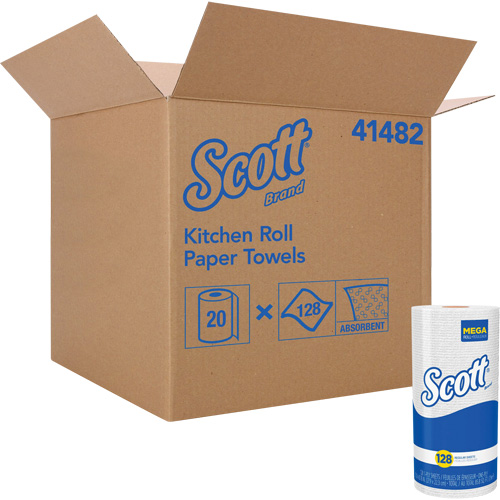 Scott&reg; Kitchen Roll Towels, 1 Ply, 128 Sheets/Roll, 11" W, 8.78" L Checker Industrial Ltd.