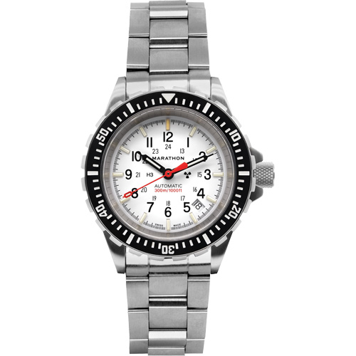 Arctic Edition Large Diver's Automatic GSAR Watch with Stainless Steel Bracelet, Digital, Battery Operated, 41 mm, Silver Checker Industrial Ltd.