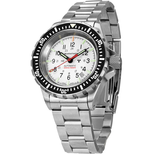 Arctic Edition Large Diver's Automatic GSAR Watch with Stainless Steel Bracelet, Digital, Battery Operated, 41 mm, Silver Checker Industrial Ltd.