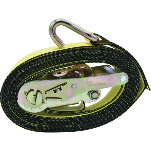 Tendeurs d'arrimage &agrave; cliquet, Crochet en J, 2" , 16' , Charge d'utilisation max. 10 000 lb Checker Industrial Ltd.