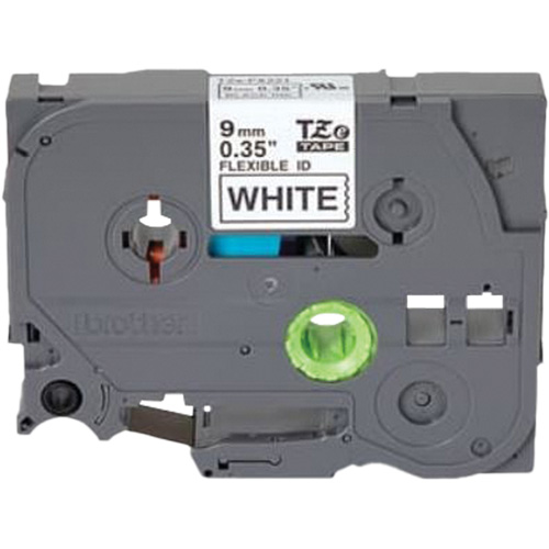 TZe Flexible Tape Cartridge, 9 mm x 26'/8 m, Black on White Checker Industrial Ltd.