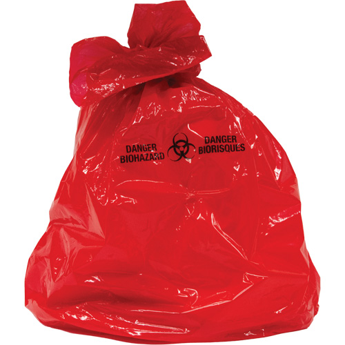 Waste Bags, Bio-Hazard, 38" L x 30" W, 2 mils Checker Industrial Ltd.