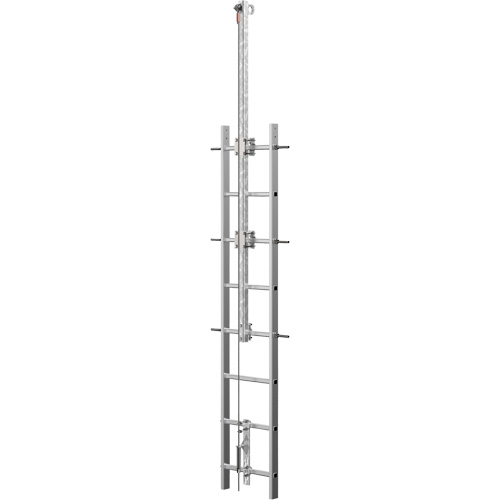 Vi-Go Continuous Ladder Climbing Safety System with Automatic Pass-Through, Stainless Steel Checker Industrial Ltd.