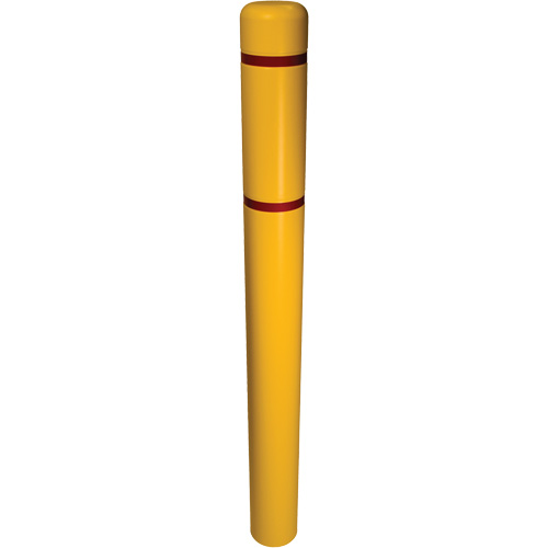 Couvre-bollard, 6" dia. x 52" l, Jaune Checker Industrial Ltd.
