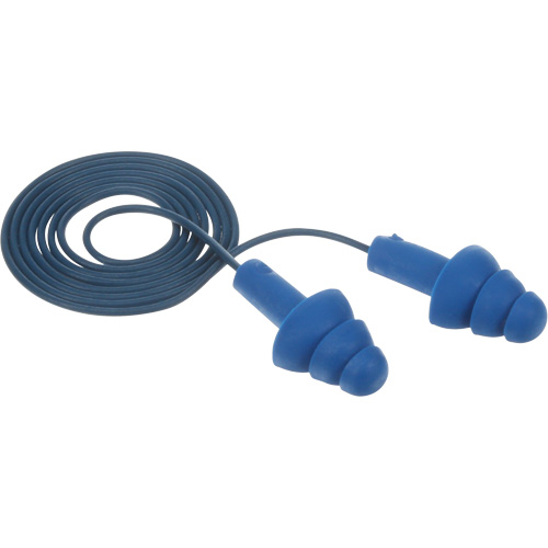 Bouchons d'oreilles pr&eacute;moul&eacute;s E-A-R Ultrafit , Avec cordon, Taille unique, Vrac - Sac en poly, NRR dB NRR 25 dB Checker Industrial Ltd.