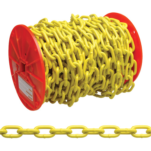 Proof Coil Chain, Low Carbon Steel, 3/16" x 100' (30.4 m) L, Grade 30, 800 lbs. (0.4 tons) Load Capacity Checker Industrial Ltd.