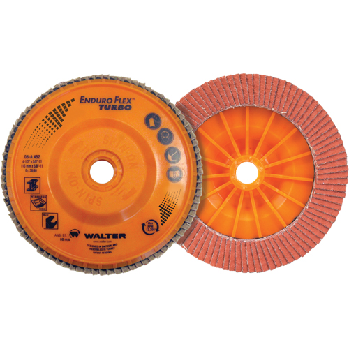 Enduro-Flex Turbo Flap Disc, 4-1/2" x 5/8"-11, Type 27S, 36/60 Grit, Ceramic Checker Industrial Ltd.