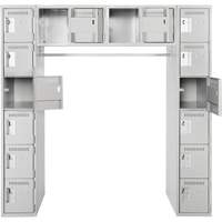 Assembled Archettes Clean Line Economy Lockers, 16 -tier, Bank of 3, 18" x 72" x 12", Steel Checker Industrial Ltd.
