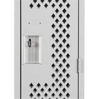 Clean Line Lockers, 12" x 12" x 72", Steel, Grey, Rivet (Assembled), Perforated Checker Industrial Ltd.