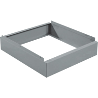 Clean Line Economy Lockers Recessed Base, 1 Banks, 4" H x 12" W x 18" D, Grey, Steel Checker Industrial Ltd.