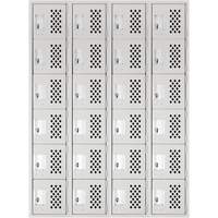 Clean Line Lockerettes, 6 -tier, Bank of 4, 18" x 72" x 12", Steel Checker Industrial Ltd.