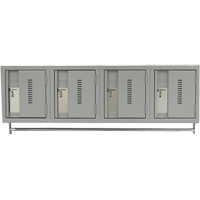 Wall Hung Lockers - Heavy Duty, Bank of 4, 18" x 12" x 12", Steel Checker Industrial Ltd.