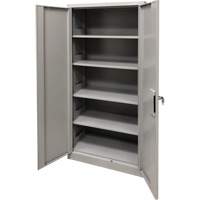 Armoire de rangement, Acier, 4 Tablettes, 78" h x 36" la x 24" P, Gris Checker Industrial Ltd.