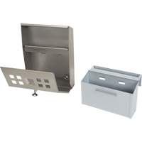 Smoking Receptacle, Wall-Mount, Stainless Steel, 1.6 Litres Capacity, 13-4/5" Height Checker Industrial Ltd.