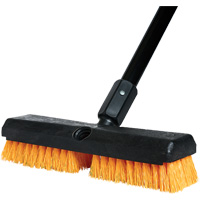Cleaning Brush with Handle, 10" L, Polypropylene Bristles, Black/Red Checker Industrial Ltd.