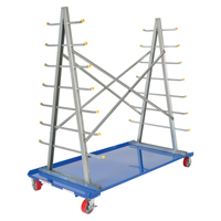 A-Frame Bar & Pipe Cart, Steel, 36-3/4" W x 73-3/4" D x 72-1/2" H, 2000 lbs. Capacity Checker Industrial Ltd.