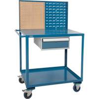 Mobile Service Cart, 2 Tiers, 24" W x 57" H x 40" D, 1200 lbs. Capacity Checker Industrial Ltd.