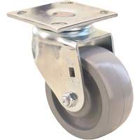 Max9 Caster, Swivel, 5" (127 mm), Envirothane Grey-WOW, 1000 lbs. (453.6 kg.) Checker Industrial Ltd.