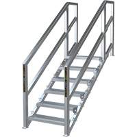 SmartStairs 6-10 Steps Modular Construction Stair System, 75" H Checker Industrial Ltd.
