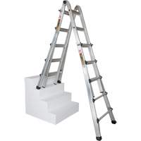 Telescoping Multi-Position Ladder, Aluminum, 300 lbs., CSA Grade 1A Checker Industrial Ltd.