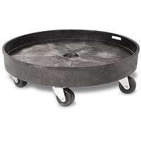 Waste Container Dolly, Polyethylene, Black Checker Industrial Ltd.