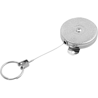 Self Retracting Key Chains, Chrome, 48" Cable, Mounting Bracket Attachment Checker Industrial Ltd.