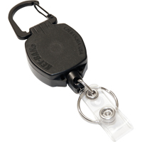Self Retracting ID Badge and Key Reel, Zinc Alloy Metal, 24" Cable, Carabiner Attachment Checker Industrial Ltd.