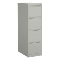 Vertical Filing Cabinet, Steel, 4 Drawers, 15-1/7" W x 25" D x 52" H, Grey Checker Industrial Ltd.
