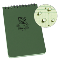 Carnet de notes de poche &agrave; spirale, Couverture souple, Vert, 100 Pages, 4" , 6"  Checker Industrial Ltd.