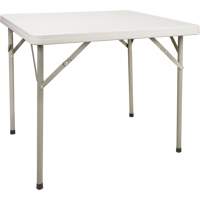 Table pliante, Carr&eacute;e, 34" l x 34" la, Poly&eacute;thyl&egrave;ne, Blanc Checker Industrial Ltd.