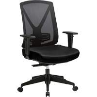 Activ Series Premium Synchro-Tilt Adjustable Chair, Fabric/Mesh, Black, 275 lbs. Capacity Checker Industrial Ltd.