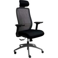 Era Series Adjustable Office Chair with Headrest, Fabric/Mesh, Black, 275 lbs. Capacity Checker Industrial Ltd.