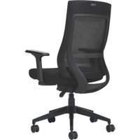 Chaise &agrave; dossier moyen avec m&eacute;canisme &agrave; basculement synchronis&eacute; &agrave; d&eacute;tection de poids , Mailles, Noir Checker Industrial Ltd.