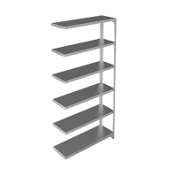 Shelving Unit, Galvanized Steel, Slotted Angle, 400 lbs. Capacity, 36" W x 72" H x 12" D Checker Industrial Ltd.