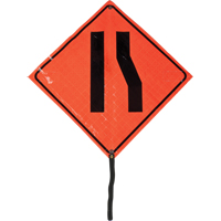 Narrow Road Rolled Sign, 24" x 24", Vinyl, Pictogram Checker Industrial Ltd.
