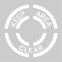 Pochoirs de marquage du sol - Keep Area Clear, Pictogramme, 20" x 20" Checker Industrial Ltd.