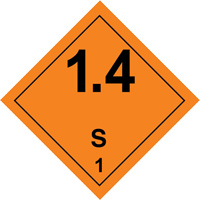 Hazardous Material Handling Labels, 4" L x 4" W, Black on Orange SGQ529 | Checker Industrial Ltd.