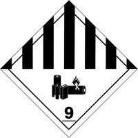 DOT Hazardous Material Handling Labels, 4" L x 4" W, Black on White SGQ530 | Checker Industrial Ltd.