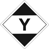 "Y" Limited Quantity Air Shipping Labels, 4" L x 4" W, Black on White SGQ531 | Checker Industrial Ltd.