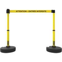 Plus Barrier Post Set, Plastic, 42" H, Yellow Tape, 15' Tape Length Checker Industrial Ltd.