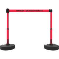 Plus Barrier Post Set, Plastic, 42" H, Red Tape, 15' Tape Length Checker Industrial Ltd.