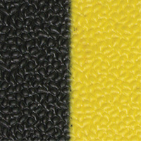 Airsoft Anti-Fatigue Mat, Pebbled, 3' x 5' x 3/8", Black/Yellow, PVC Sponge Checker Industrial Ltd.