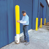 Ultra-Post Protector, 4" dia. x 52" l, Jaune Checker Industrial Ltd.